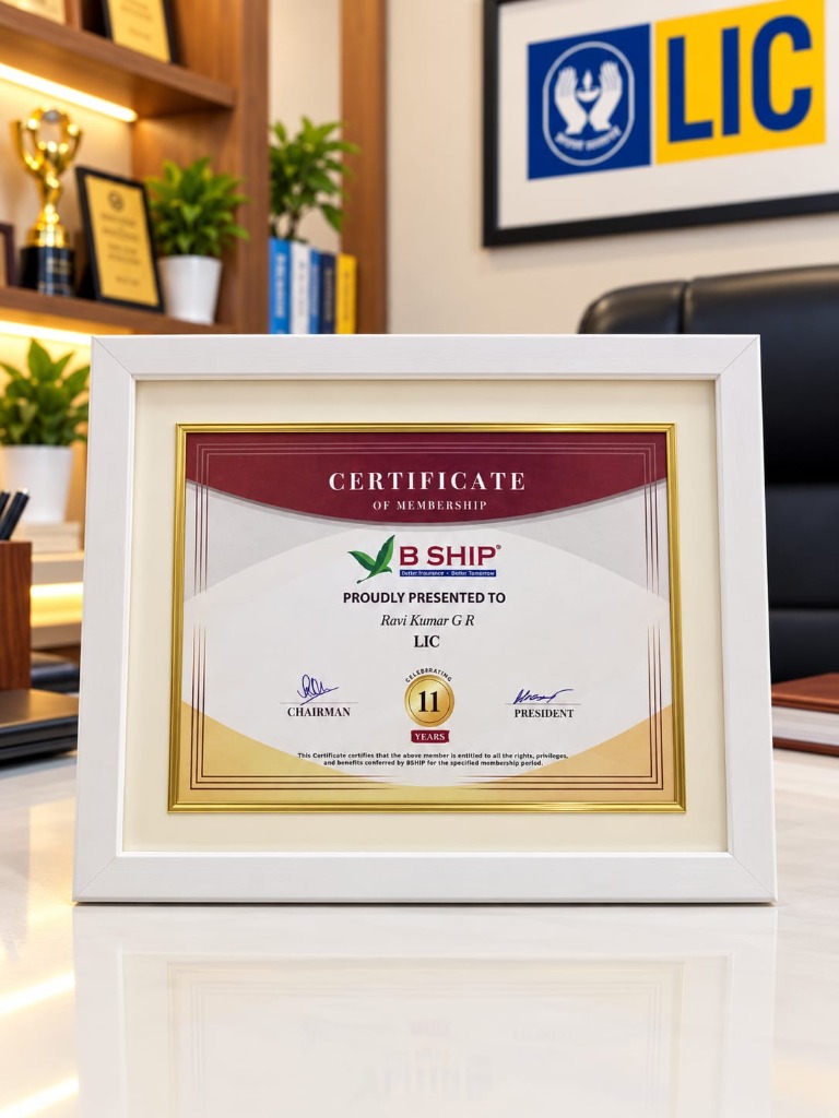 Certificate of Membership - B SHIP 11 Years - Ravi Kumar G R